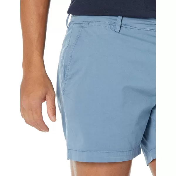 imageAmazon Essentials Mens SlimFit 5quot FlatFront Comfort Stretch Chino Short Previously GoodthreadsBlue