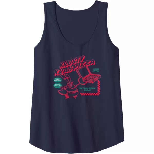 imageAmazon Essentials Mens SpongeBob SquarePants Mr Krabs Krusty Krab Pizza Tank Top Black SmallNavy Blue