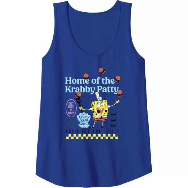 imageAmazon Essentials SpongeBob SquarePants Home of the Krabby Patty Tank TopRoyal Blue