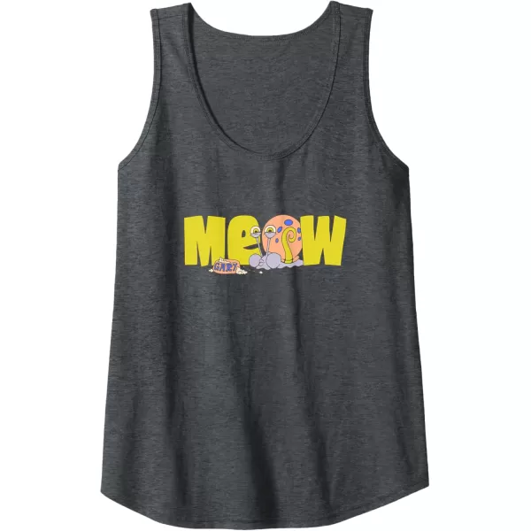 imageAmazon Essentials SpongeBob SquarePants Meow Gary Tank TopDark Heather Grey