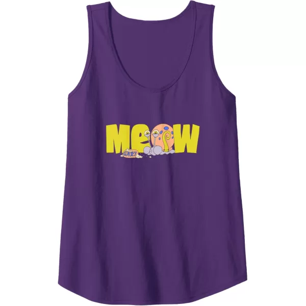 imageAmazon Essentials SpongeBob SquarePants Meow Gary Tank TopPurple