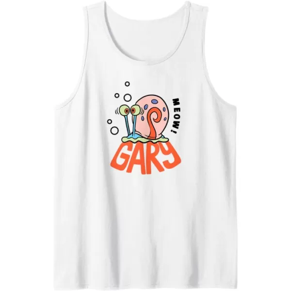 imageAmazon Essentials SpongeBob SquarePants Gary the Snail Meow Tank TopWhite