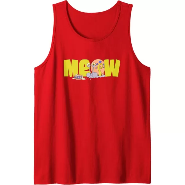 imageAmazon Essentials SpongeBob SquarePants Meow Gary Tank TopRed