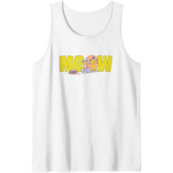 imageAmazon Essentials SpongeBob SquarePants Meow Gary Tank TopWhite