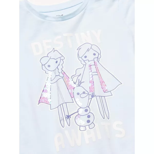 imageAmazon Essentials Disney  Marvel  Star Wars  Frozen  Princess Girls and Toddlers ShortSleeve TShirts MultipacksFrozen 2 Destiny