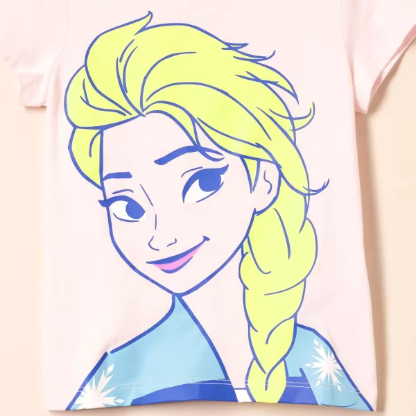 imageAmazon Essentials Disney  Marvel  Star Wars  Frozen  Princess Girls and Toddlers ShortSleeve TShirts MultipacksFrozen 2 Elsa