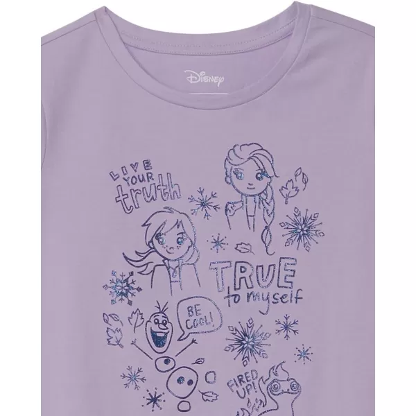 imageAmazon Essentials Disney  Marvel  Star Wars  Frozen  Princess Girls and Toddlers ShortSleeve TShirts MultipacksFrozenTie Dye