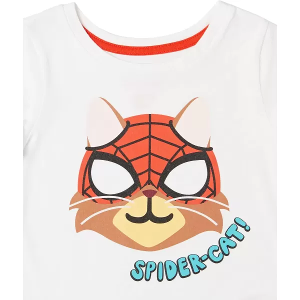 imageAmazon Essentials Disney  Marvel  Star Wars  Frozen  Princess Girls and Toddlers ShortSleeve TShirts MultipacksMarvel Spidercat