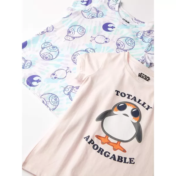 imageAmazon Essentials Disney  Marvel  Star Wars  Frozen  Princess Girls and Toddlers ShortSleeve TShirts MultipacksPinkGreyStar Wars Rebel