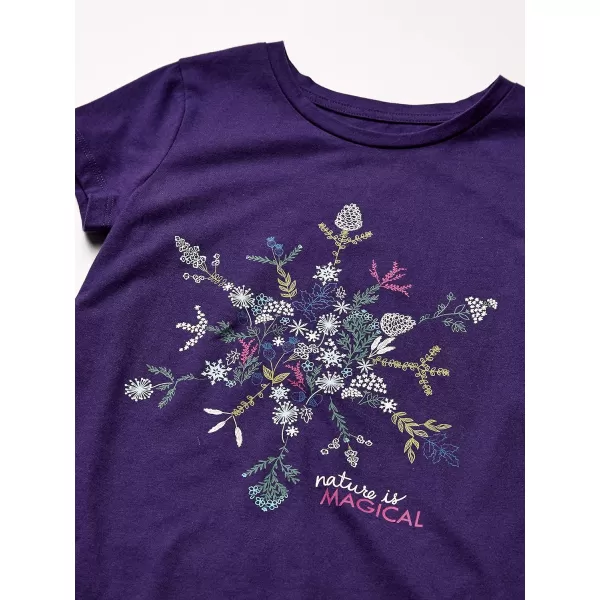 imageAmazon Essentials Disney  Marvel  Star Wars  Frozen  Princess Girls and Toddlers ShortSleeve TShirts MultipacksPurpleBlueGreyFrozen 2 Born Leader