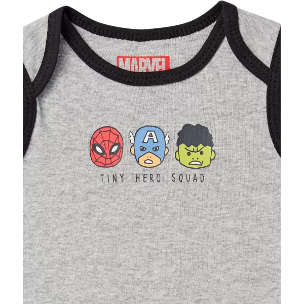 imageAmazon Essentials Disney  Marvel  Star Wars Baby Boys Sleeveless Bodysuits Pack of 6Multicolor Marvel Friends