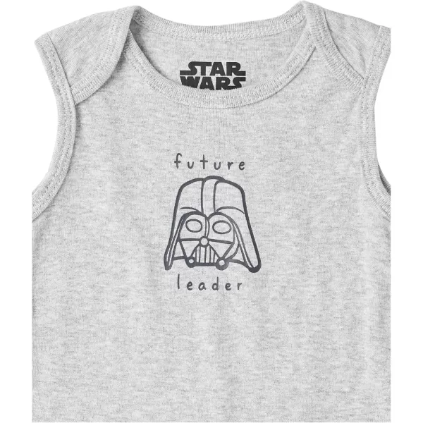 imageAmazon Essentials Disney  Marvel  Star Wars Baby Boys Sleeveless Bodysuits Pack of 6Star Wars Tiny Trooper