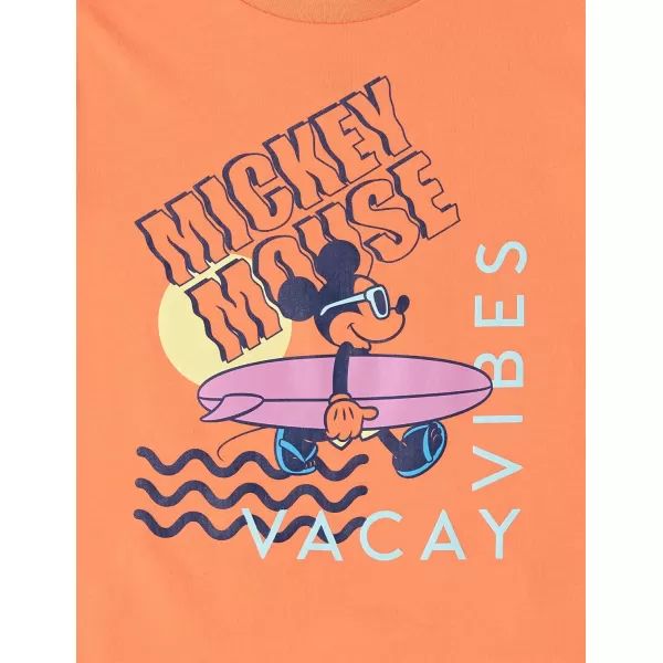 imageAmazon Essentials Disney  Marvel  Star Wars Boys and Toddlers ShortSleeve TShirts Previously Spotted Zebra MultipacksMickeyBeach
