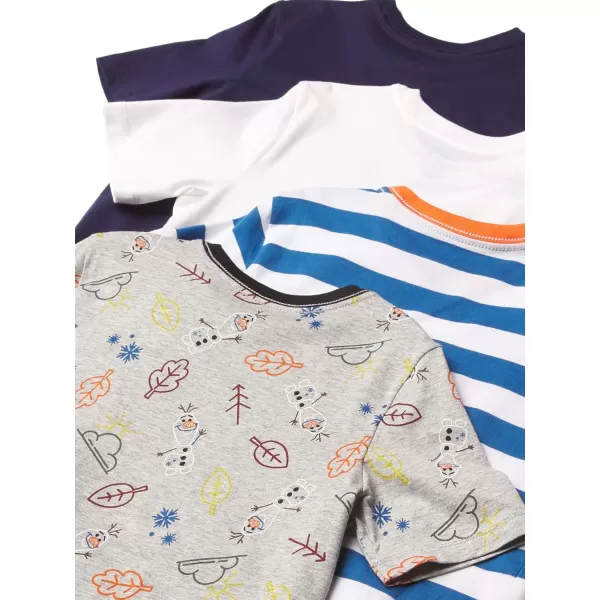 imageAmazon Essentials Disney  Marvel  Star Wars Boys and Toddlers ShortSleeve TShirts Previously Spotted Zebra MultipacksNavyGreyWhite  Frozen 2Genius