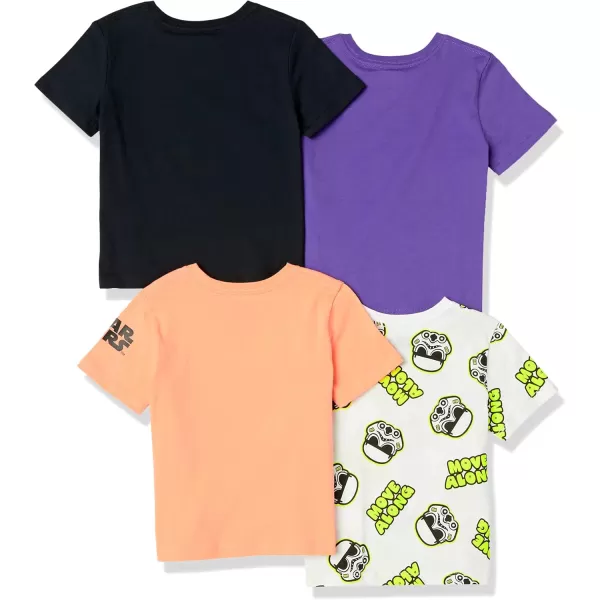 imageAmazon Essentials Disney  Marvel  Star Wars Boys and Toddlers ShortSleeve TShirts Previously Spotted Zebra MultipacksStar Wars Move Along