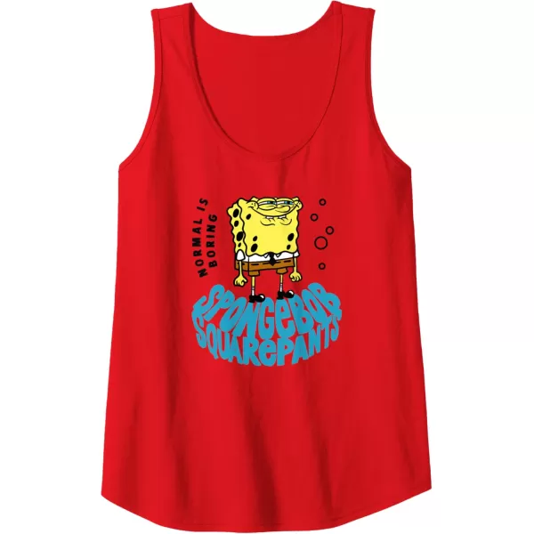 imageAmazon Essentials Mens SpongeBob SquarePants Normal is Boring Smile Tank Top Blue SmallRed