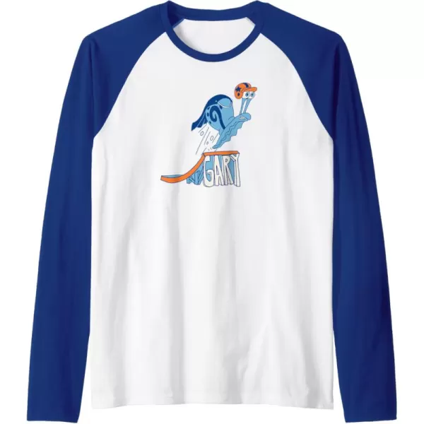 imageAmazon Essentials SpongeBob SquarePants Daredevil Gary the Snail Raglan Baseball TeeRoyal BlueWhite