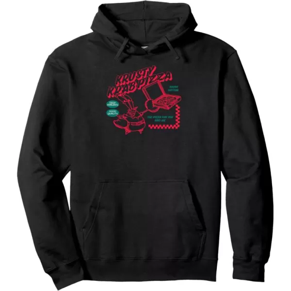 imageAmazon Essentials SpongeBob SquarePants Mr Krabs Krusty Krab Pizza Pullover HoodieBlack