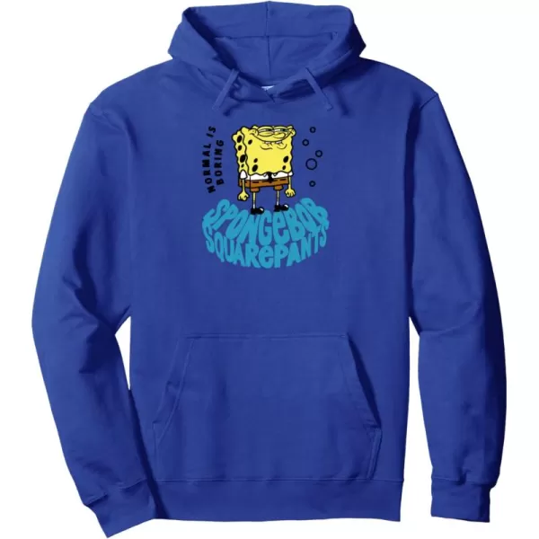 imageAmazon Essentials SpongeBob SquarePants Normal is Boring Smile Pullover HoodieRoyal Blue