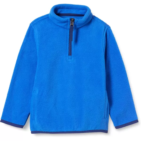 imageAmazon Essentials Boys and Toddlers Polar Fleece QuarterZip Pullover JacketBlue