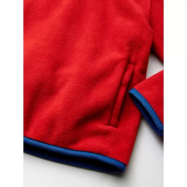 imageAmazon Essentials Boys and Toddlers Polar Fleece QuarterZip Pullover JacketRed