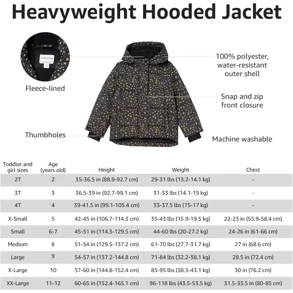 imageAmazon Essentials Girls and Toddlers Heavyweight Hooded Puffer JacketMetallic Silver