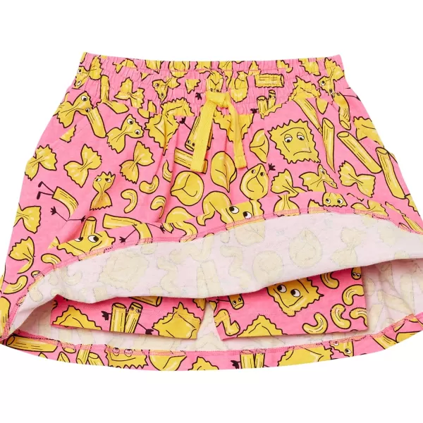imageAmazon Essentials Girls and Toddlers Knitted Ruffle Scooter Skirts Previously Spotted Zebra MultipacksNavyPink CandyWhite Rainbow Print