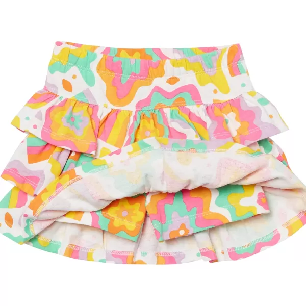 imageAmazon Essentials Girls and Toddlers Knitted Ruffle Scooter Skirts Previously Spotted Zebra MultipacksNavyPink CandyWhite Rainbow Print