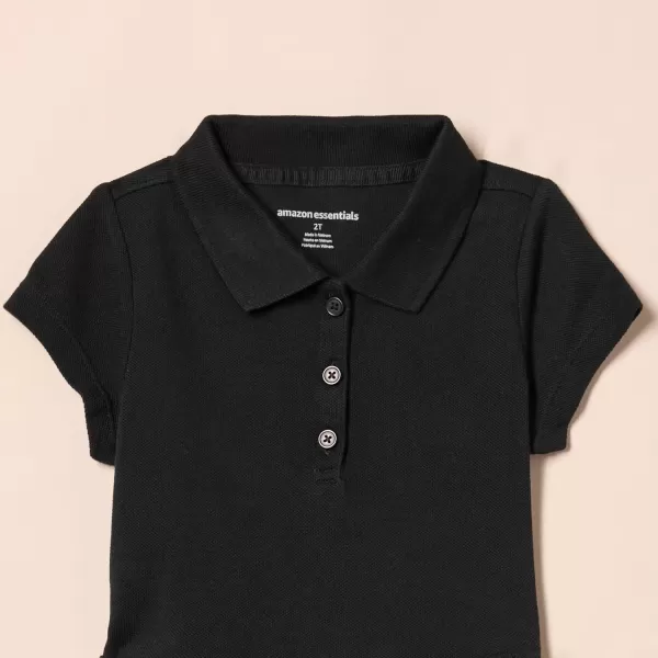 imageAmazon Essentials Girls and Toddlers ShortSleeve Pique Polo Dress MultipacksBlack
