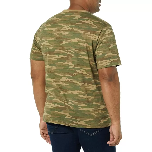 imageAmazon Essentials Mens TShirt RegularFit ShortSleeve Crewneck Pocket Pack of 2BlackCamo Print
