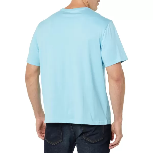 imageAmazon Essentials Mens TShirt RegularFit ShortSleeve Crewneck Pocket Pack of 2Light Blue