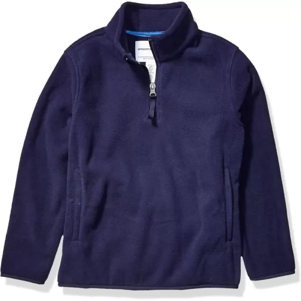 imageAmazon Essentials Boys and Toddlers Polar Fleece QuarterZip Pullover JacketNavy