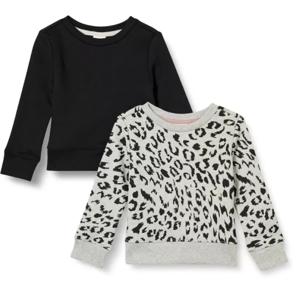 Black/Light Grey Heather Leopard