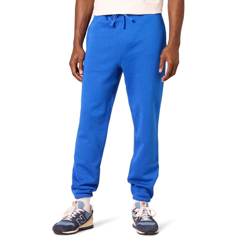 imageAmazon Essentials Mens RelaxedFit ClosedBottom Sweatpants Available in Big ampamp TallBright Blue