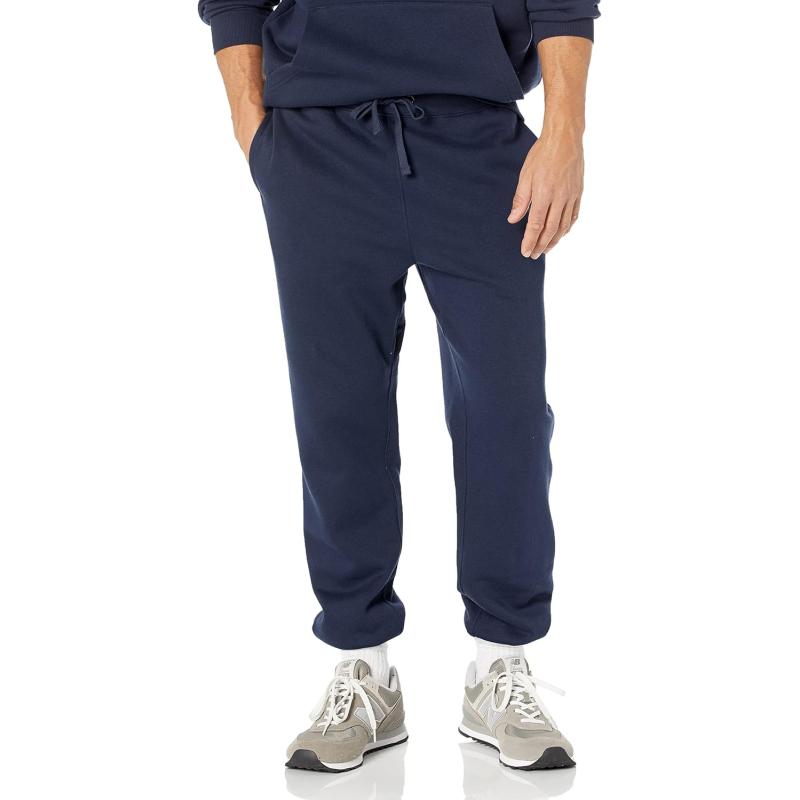 imageAmazon Essentials Mens RelaxedFit ClosedBottom Sweatpants Available in Big ampamp TallNavy