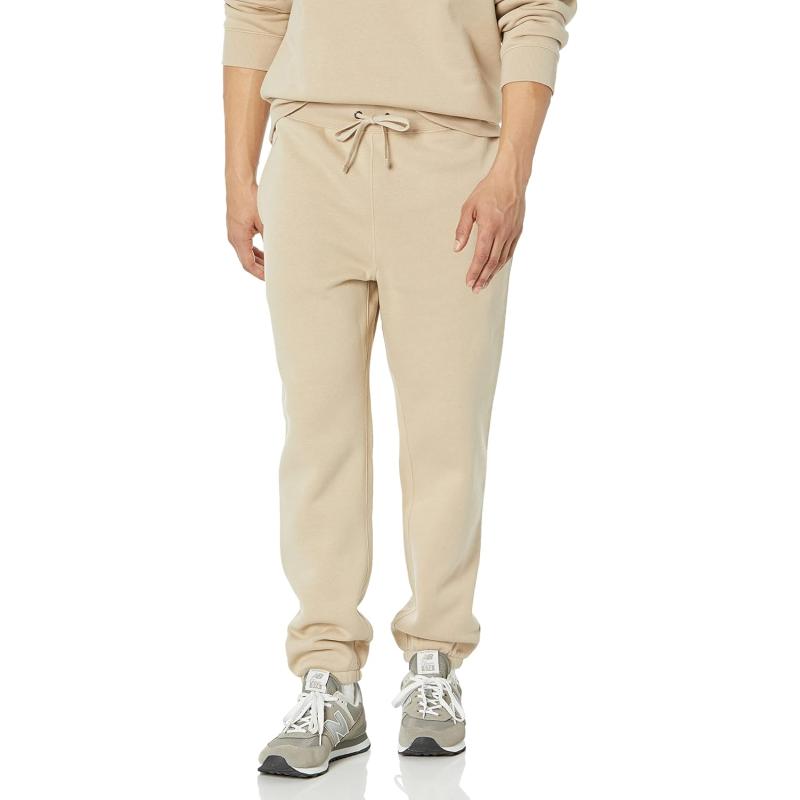 imageAmazon Essentials Mens RelaxedFit ClosedBottom Sweatpants Available in Big ampamp TallTan