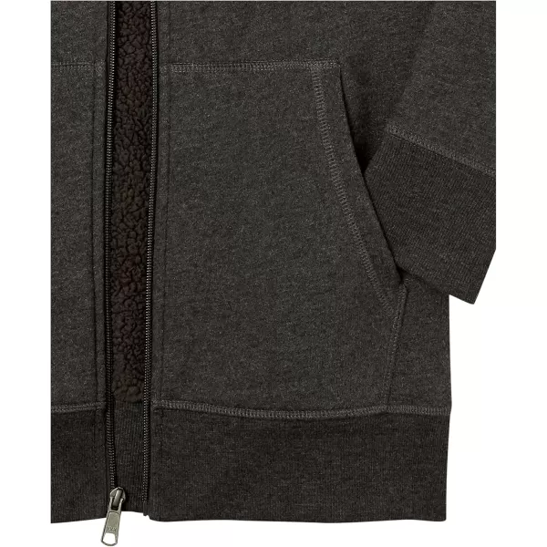 imageAmazon Essentials Hoodie For Men SherpaLined FullZip Fleece SweatshirtCharcoal Heather