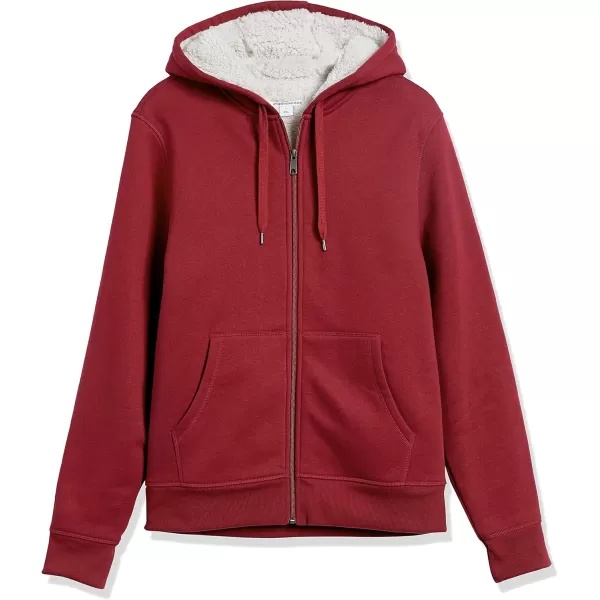 imageAmazon Essentials Hoodie For Men SherpaLined FullZip Fleece SweatshirtRed