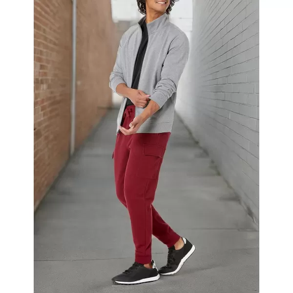 imageAmazon Essentials Mens Cargo Fleece Jogger SweatpantDark Red
