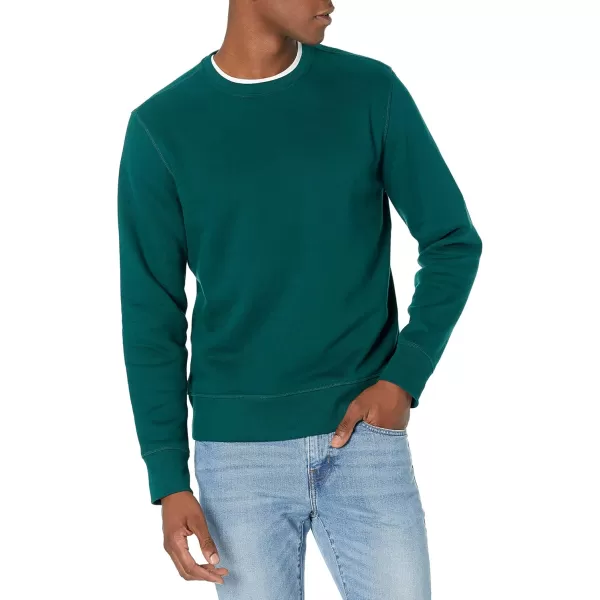 imageAmazon Essentials Mens Fleece Crewneck Sweatshirt Available in Big ampamp TallForest Green