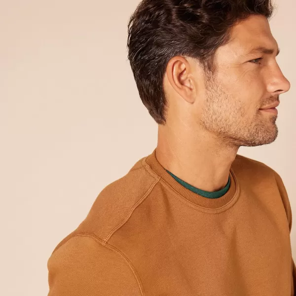 imageAmazon Essentials Mens Fleece Crewneck Sweatshirt Available in Big ampamp TallNutmeg