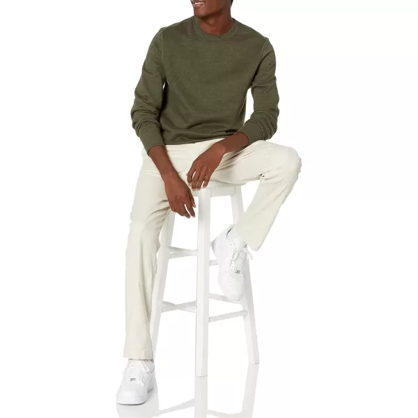 imageAmazon Essentials Mens Fleece Crewneck Sweatshirt Available in Big ampamp TallOlive Heather