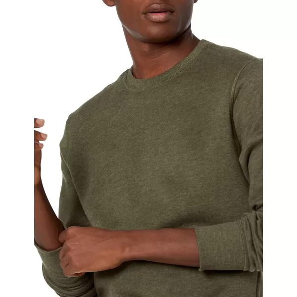 imageAmazon Essentials Mens Fleece Crewneck Sweatshirt Available in Big ampamp TallOlive Heather