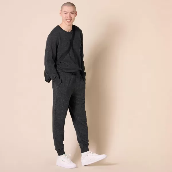 imageAmazon Essentials Mens Jogger Pants Casual Relaxed Fit Lightweight French Terry Available in Big ampamp TallCharcoal Heather