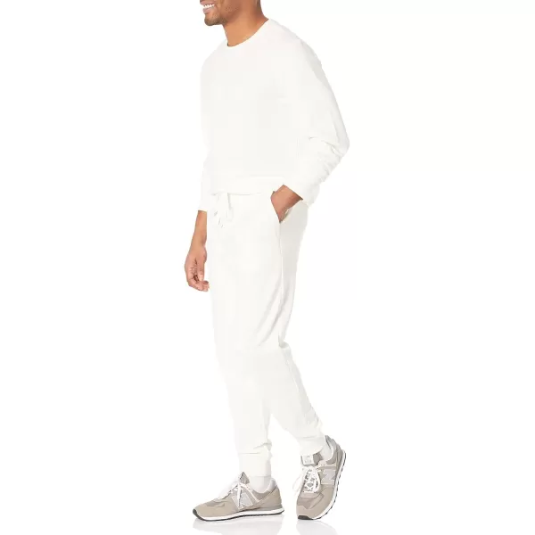 imageAmazon Essentials Mens Jogger Pants Casual Relaxed Fit Lightweight French Terry Available in Big ampamp TallEggshell White