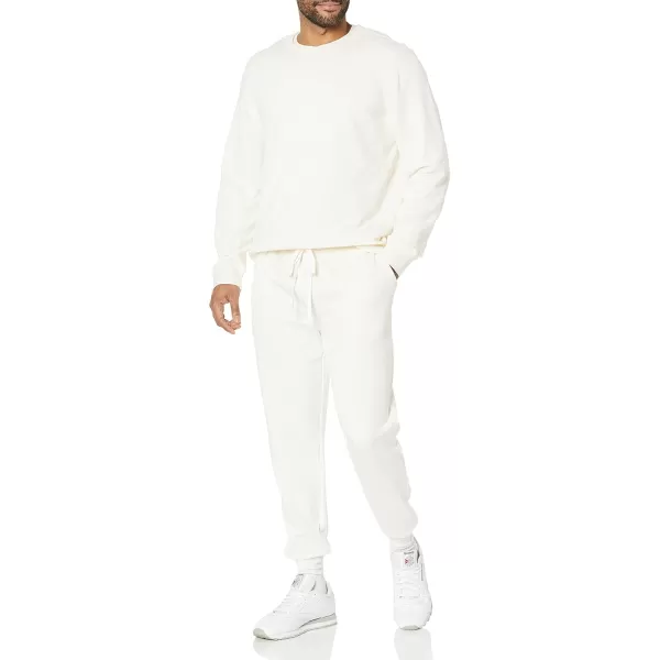 imageAmazon Essentials Mens Jogger Pants Casual Relaxed Fit Lightweight French Terry Available in Big ampamp TallEggshell White