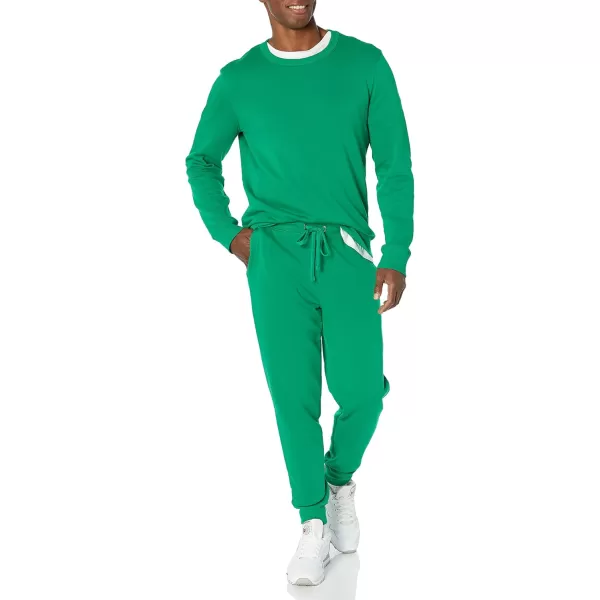 imageAmazon Essentials Mens Jogger Pants Casual Relaxed Fit Lightweight French Terry Available in Big ampamp TallGreen