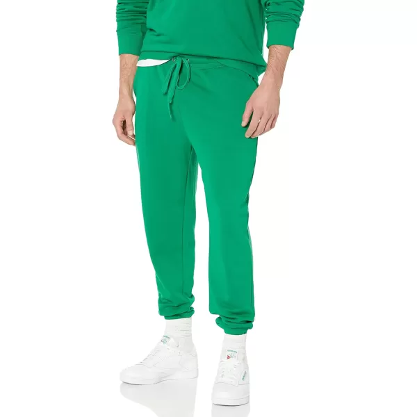 imageAmazon Essentials Mens Jogger Pants Casual Relaxed Fit Lightweight French Terry Available in Big ampamp TallGreen