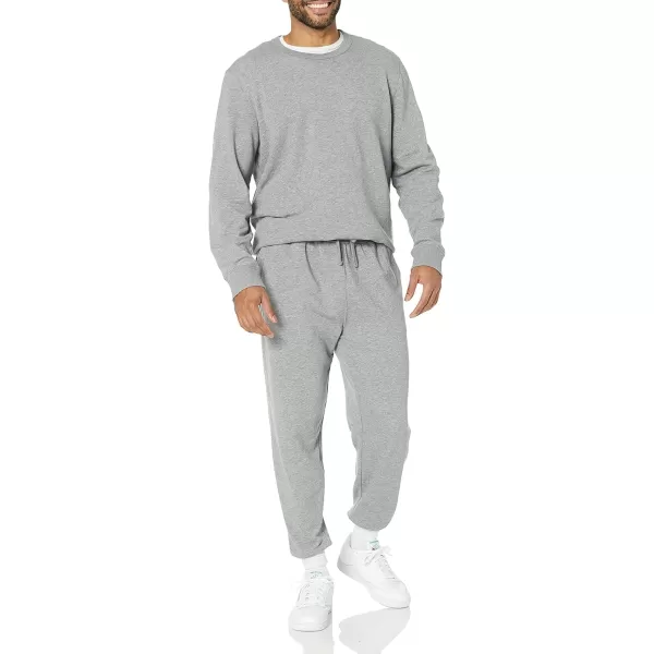 imageAmazon Essentials Mens Jogger Pants Casual Relaxed Fit Lightweight French Terry Available in Big ampamp TallGrey Heather