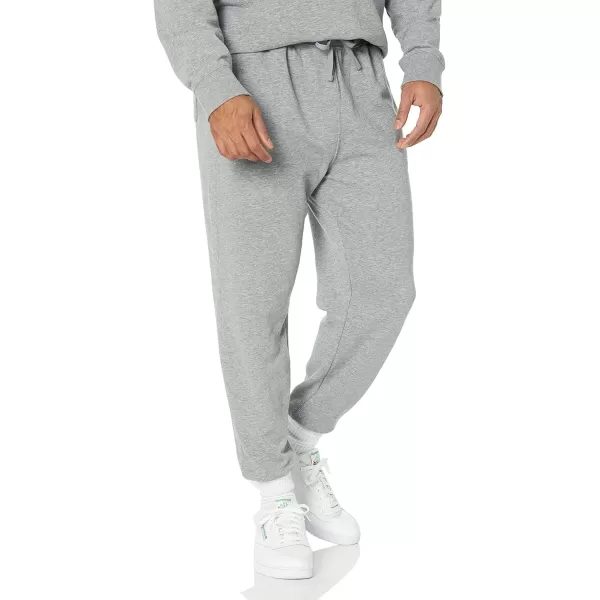 imageAmazon Essentials Mens Jogger Pants Casual Relaxed Fit Lightweight French Terry Available in Big ampamp TallGrey Heather